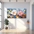 Golden Petals Impasto Wall Art by Tailored Canvases
