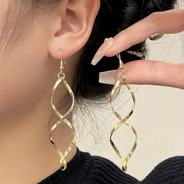Spiral Design Dangle Earrings by DailySale