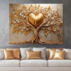Golden Tree Heart Wall Art