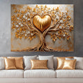 Golden Tree Heart Wall Art by Tailored Canvases