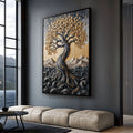 Golden Tree of Life Minimalist Wall Art by Tailored Canvases