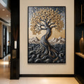 Golden Tree of Life Minimalist Wall Art by Tailored Canvases
