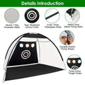 Golf Training Aids Driving Hitting Nets with Tri-Turf Golf Mat Target Cloth 10 Golf Balls 7 Golf Tees 2 Rubber Golf Tee Holders Carry Bag for Indoor Outdoor Sports by DailySale