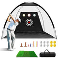 Golf Training Aids Driving Hitting Nets with Tri-Turf Golf Mat Target Cloth 10 Golf Balls 7 Golf Tees 2 Rubber Golf Tee Holders Carry Bag for Indoor Outdoor Sports by DailySale