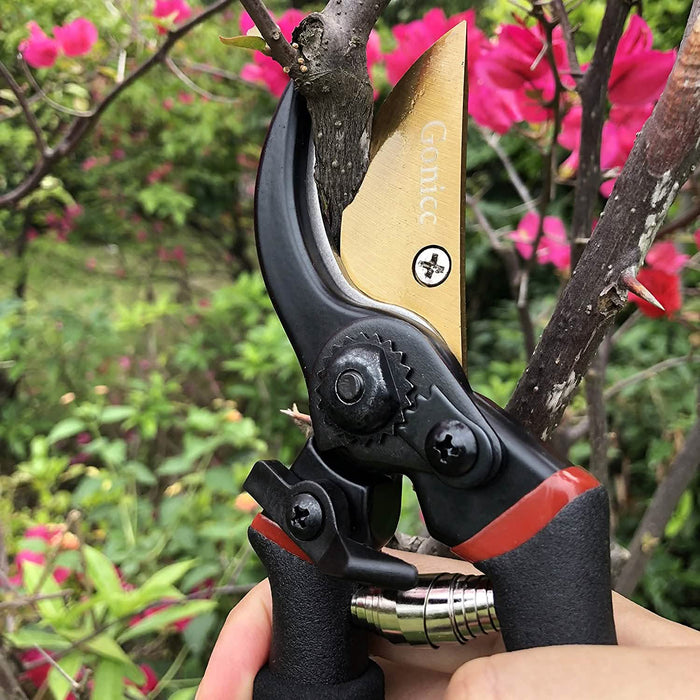Gonicc 8" Professional Premium Titanium Bypass Pruning Shears by DailySale