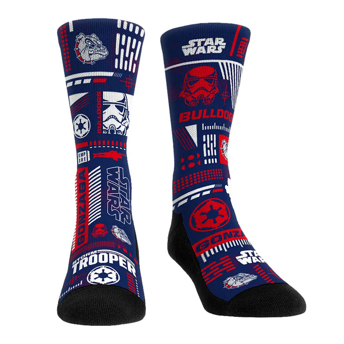Gonzaga Bulldogs - Star Wars - Stormtrooper Pattern by Rock 'Em Socks