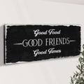 Good Food Good Friends Good Times Sign III by Tailored Canvases