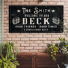 Good Friends Good Times Welcome To Our Deck Sign