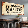 Good Times Personalized Man Cave Sign: Custom Bar Signs for Home Bar – Perfect Man Cave Wall Decor by Tailored Canvases