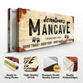 Good Times Personalized Man Cave Sign: Custom Bar Signs for Home Bar – Perfect Man Cave Wall Decor by Tailored Canvases