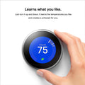 Google Nest Learning Thermostat - Smart Wi-Fi Thermostat (Refurbished) by DailySale