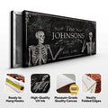 Gothic Family Sign - Personalized Gothic Art - Custom Family Sign by Tailored Canvases