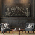 Gothic Family Sign - Personalized Gothic Decor - The Perfect Gothic Interior Design Gift by Tailored Canvases