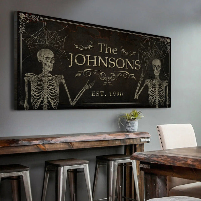 Gothic Family Sign - Personalized Gothic Decor - The Perfect Gothic Interior Design Gift by Tailored Canvases