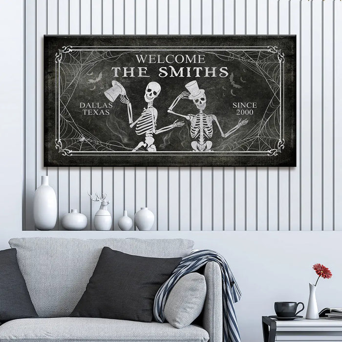 Gothic Welcome Sign by Tailored Canvases