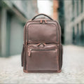 16" Cambridge Full-Grain Leather Laptop Backpack by MiamiLeathers.com