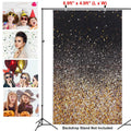 Gradual Glitter Black Gold Bokeh Spots Photography Background by DailySale