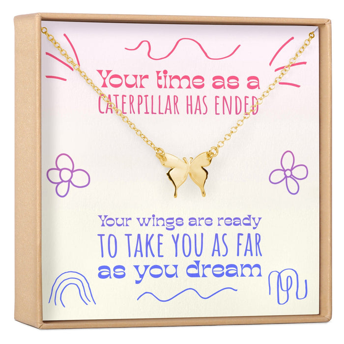 Graduation Butterfly Pendant Necklace by Dear Ava