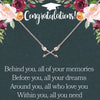 Graduation Double Intersecting Arrows Necklace