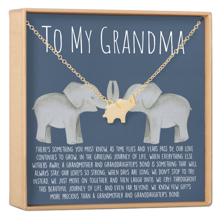 Grandma Elephant Pendant Necklace by Dear Ava