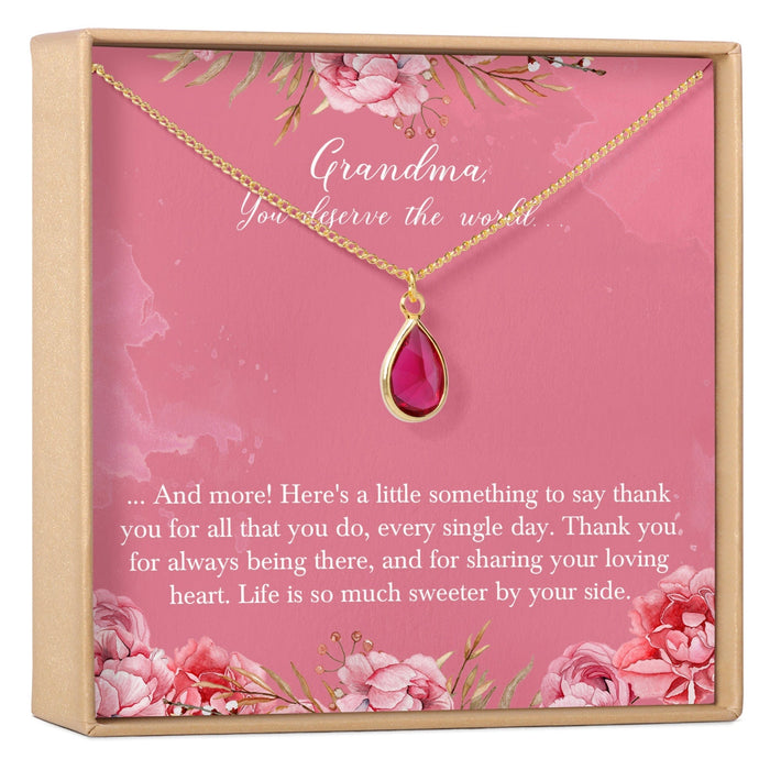 Grandma Gemstone Necklace by Dear Ava