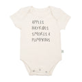 graphic bodysuit | apples hayrides smores by Finn + Emma