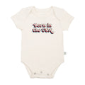 graphic bodysuit | born in the usa by Finn + Emma