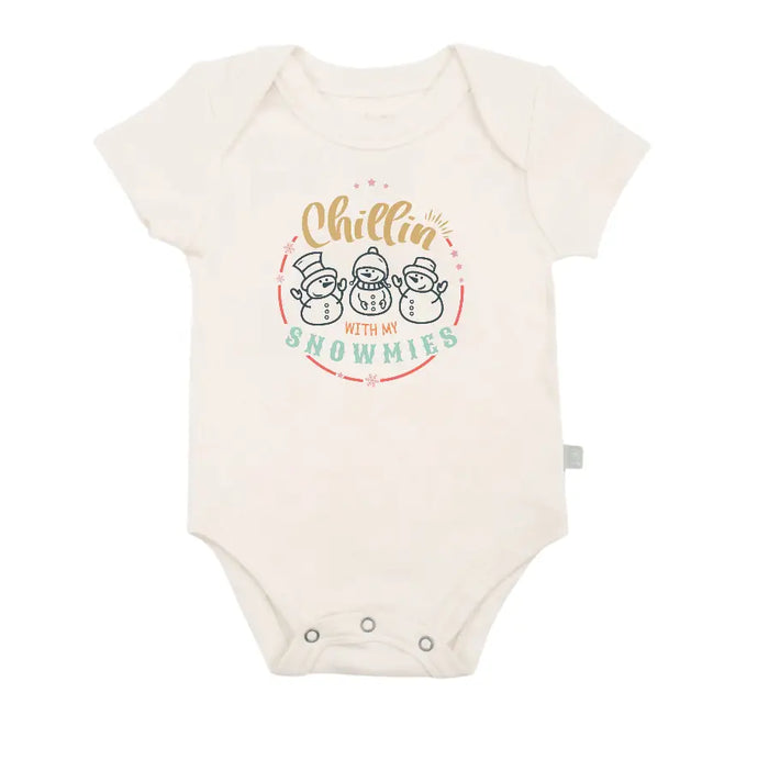 graphic bodysuit | chillin with my snowmies by Finn + Emma