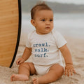 graphic bodysuit | crawl walk surf by Finn + Emma