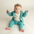 graphic bodysuit | crawl walk surf by Finn + Emma