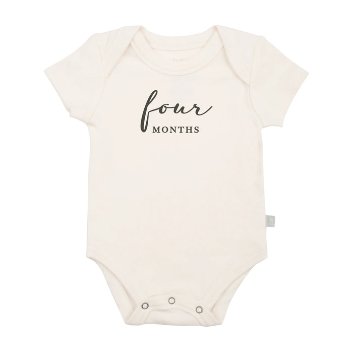graphic bodysuit | four months milestone charcoal by Finn + Emma
