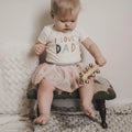 graphic bodysuit | love dad by Finn + Emma
