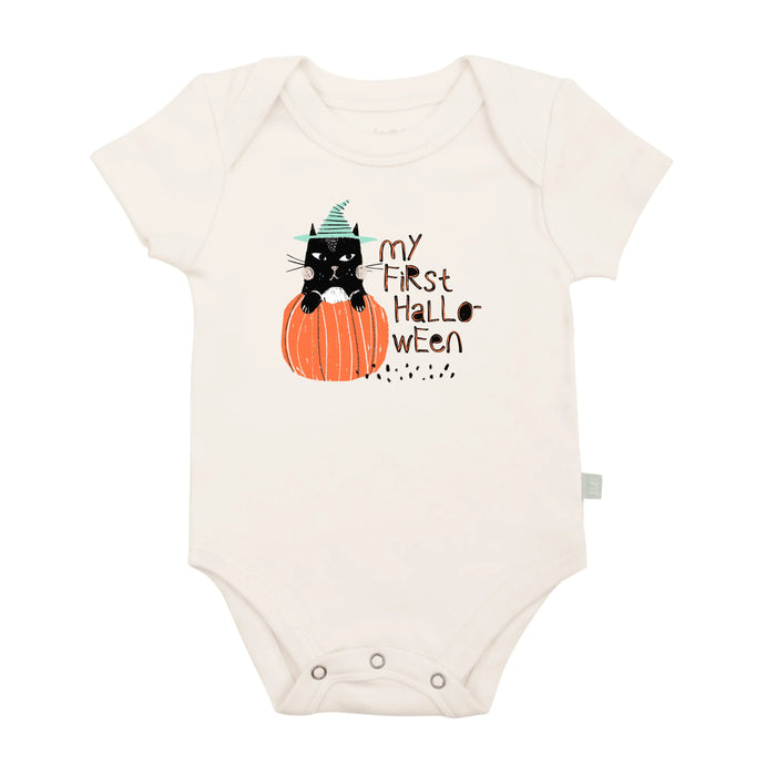 graphic bodysuit | my first halloween cat by Finn + Emma