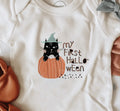 graphic bodysuit | my first halloween cat by Finn + Emma