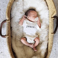 graphic bodysuit | peace by Finn + Emma