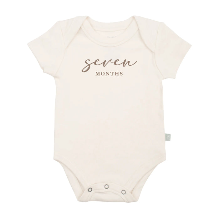 graphic bodysuit | seven months milestone taupe by Finn + Emma