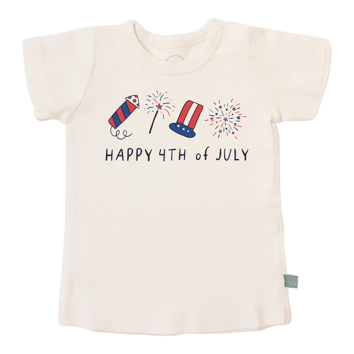 graphic tee | happy 4th of july rocket by Finn + Emma