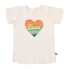graphic tee | loved rainbow heart
