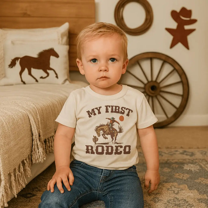 graphic tee | my first rodeo by Finn + Emma