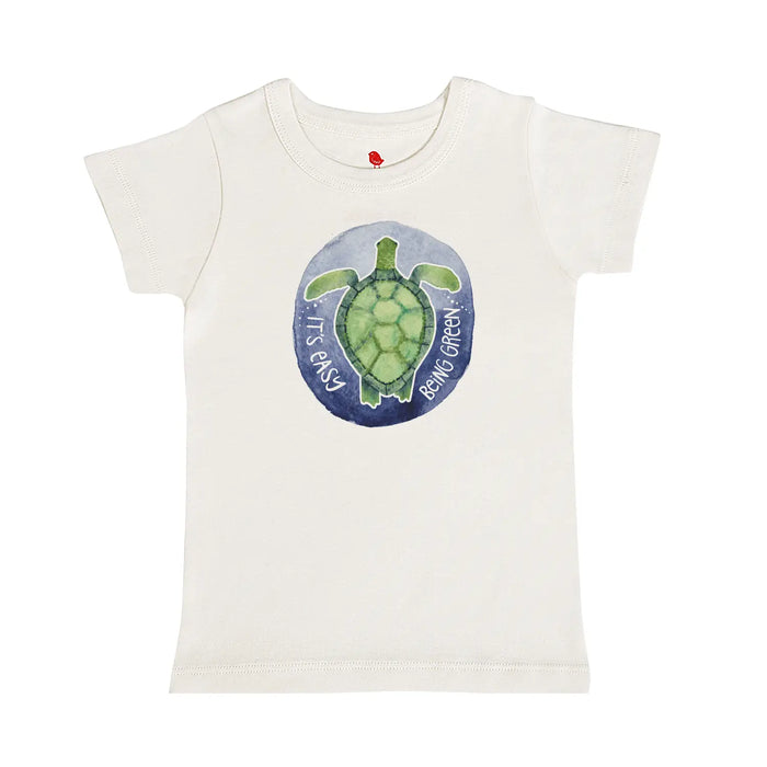 graphic tee | turtle easy green by Finn + Emma