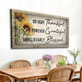 Grateful Thankful Blessed Family Sign II by Tailored Canvases