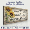 Grateful Thankful Blessed Family Sign II by Tailored Canvases
