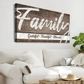 Grateful Thankful Blessed Family Sign III by Tailored Canvases