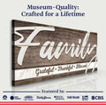 Grateful Thankful Blessed Family Sign III by Tailored Canvases
