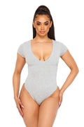 V-Neck Cape Sleeve Bodysuit by The House of Stylez