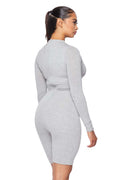 Long Sleeve Stretchy Romper by The House of Stylez
