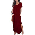 Women's Casual Loose Pocket Split Maxi Dress by DailySale