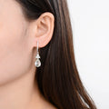 Green Amethyst Drop Earrings by Fine Color Jewels