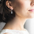 Green Amethyst Drop Earrings by Fine Color Jewels