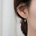 Green Amethyst Drop Earrings by Fine Color Jewels